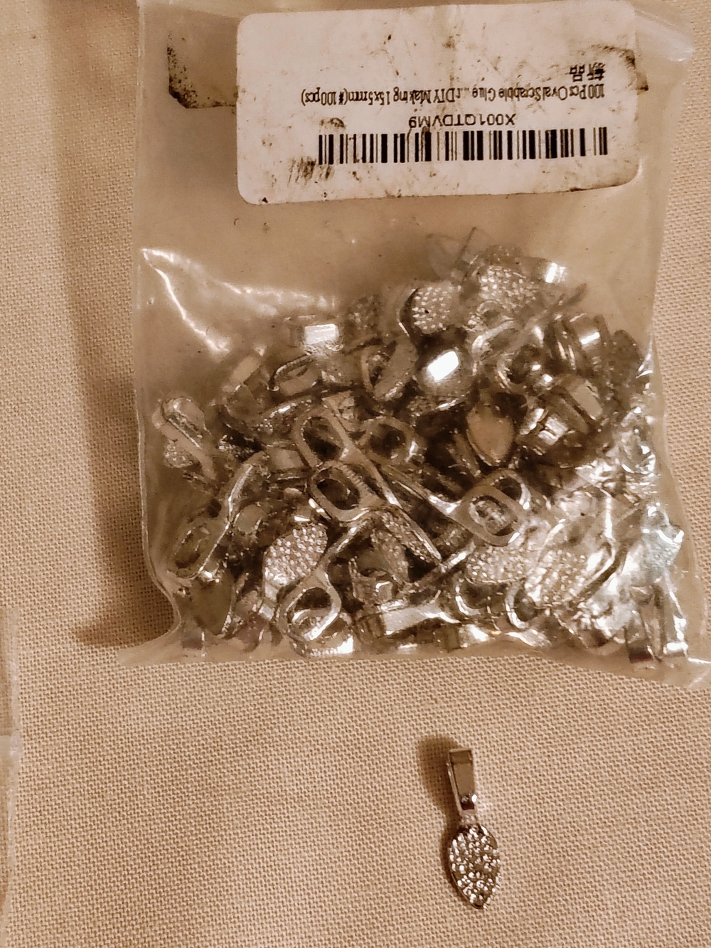 Mixed Jewelry Making Supplies — Silver Chains & Findings Bundle #1 - Picture 7 of 10